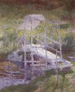 John Henry Twachtman The White Bridge Sweden oil painting artist